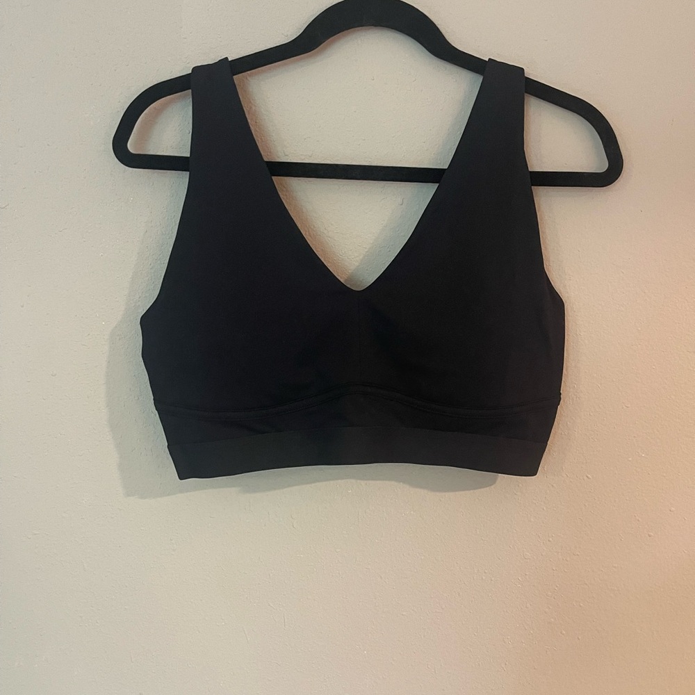 Fabletics Black V-Neck Sports Bra